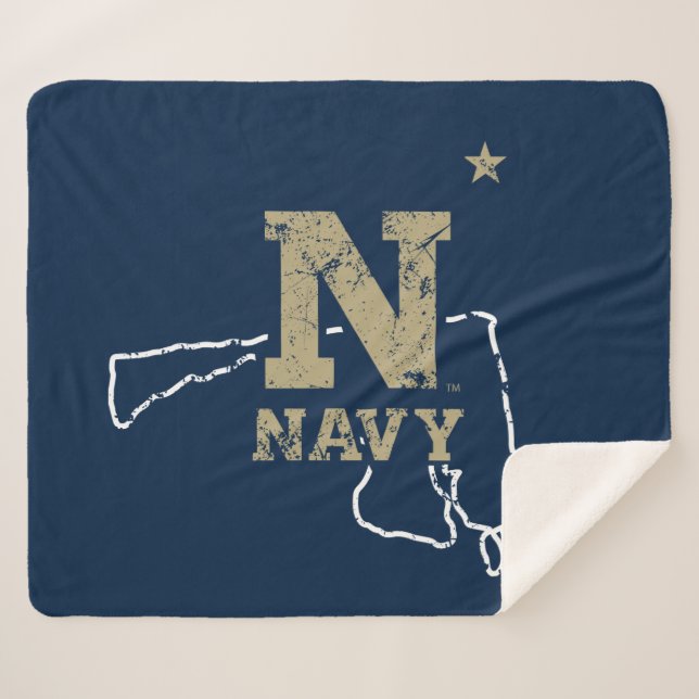 United States Naval Academy State Love Sherpa Blanket (Front (Horizontal))