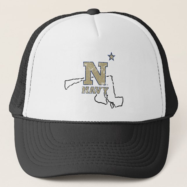 United States Naval Academy State Love Trucker Hat (Front)