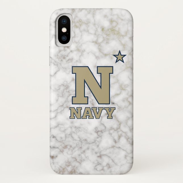 United States Naval Academy White Marble Case-Mate iPhone Case (Back)
