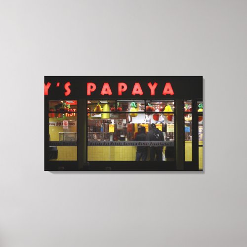 United States New York Grays Papaya window Canvas Print