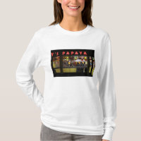 United States, New York. Gray's Papaya: window