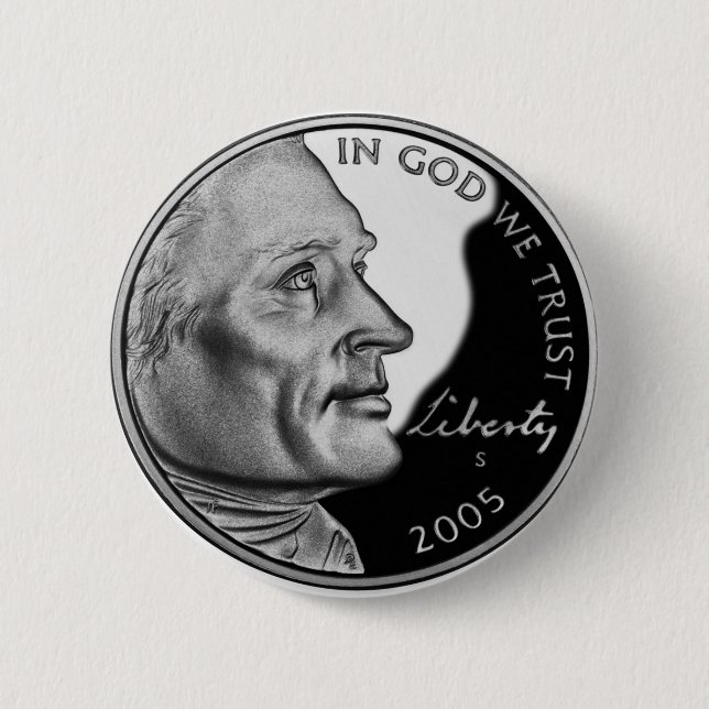 United States Nickel Button (Front)