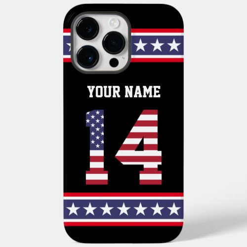 United States Number 14 Personalized Case_Mate iPhone 14 Pro Max Case