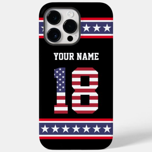 United States Number 18 Personalized Case_Mate iPhone 14 Pro Max Case