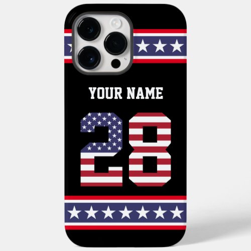 United States Number 28 Personalized Case_Mate iPhone 14 Pro Max Case
