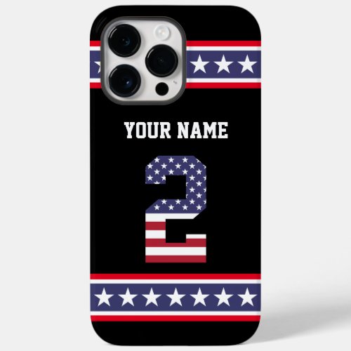 United States Number 2 Personalized Case_Mate iPhone 14 Pro Max Case