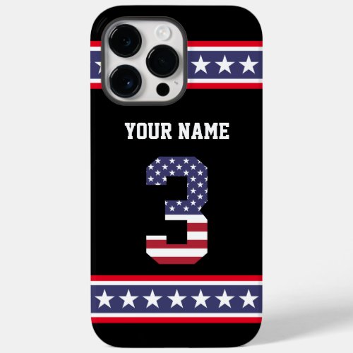 United States Number 3 Personalized Case_Mate iPhone 14 Pro Max Case