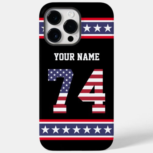 United States Number 74 Personalized Case_Mate iPhone 14 Pro Max Case