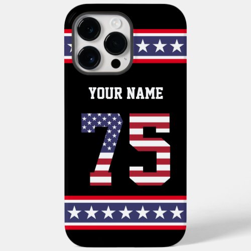 United States Number 75 Personalized Case_Mate iPhone 14 Pro Max Case