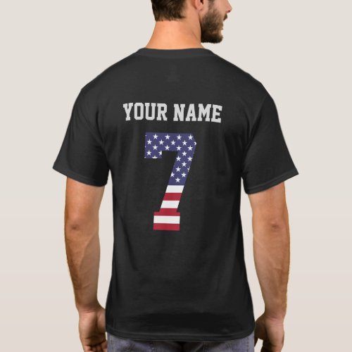United States Number 7 Personalized  T_Shirt