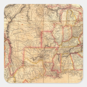 United States of America 12 Square Sticker