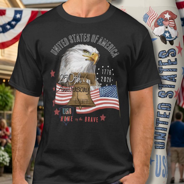United States of America 250th Anniversary Eagle T-Shirt (United States of America 250th Anniversary Eagle T-Shirt)