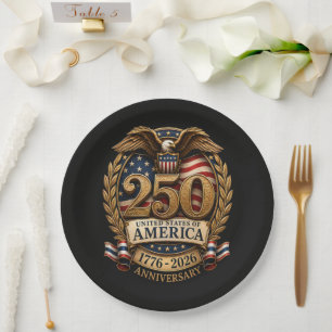 United States of America 250th Anniversary Paper Plates