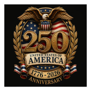 United States of America 250th Anniversary Poster
