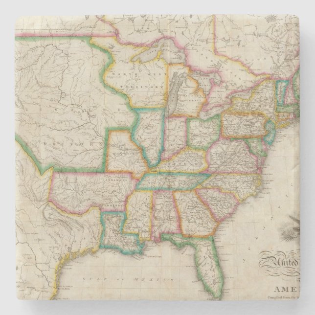 United States of America 4 Stone Coaster (Front)