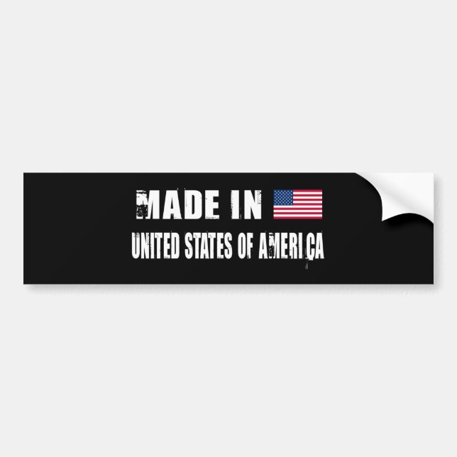UNITED STATES OF AMERICA BUMPER STICKER (Front)