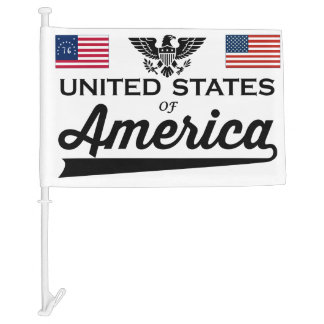 United States of America Car Flag