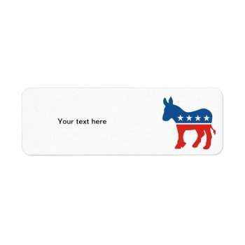United States Of America Democrat Party Donkey Usa Label by tony4urban at Zazzle