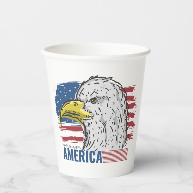 United States Of America Eagle    Paper Cups (Front)
