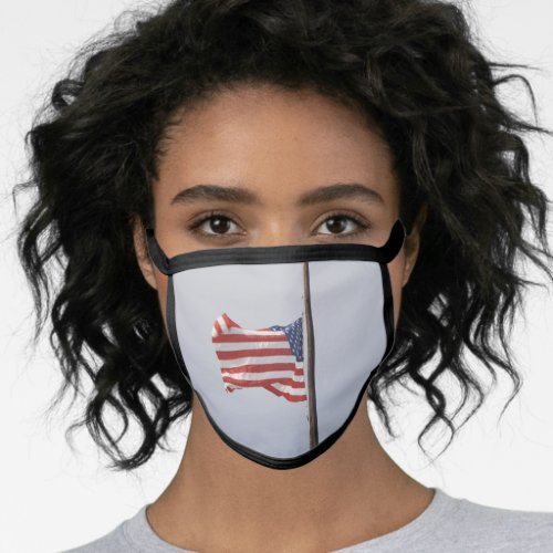 United States of America Flag at Half_Mast USA P Face Mask