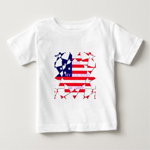 United States of America Flag  Baby T_Shirt