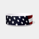 UNITED STATES OF AMERICA FLAG BOWL<br><div class="desc">Classic colorful red,  white and blue USA flag for your pet.</div>
