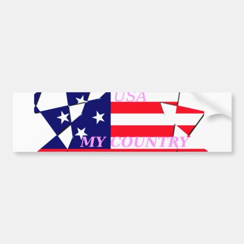 United States of America Flag  Bumper Sticker