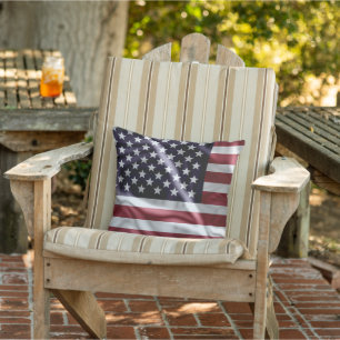 United States of America Flag, Calm Vintage Flaps Outdoor Pillow