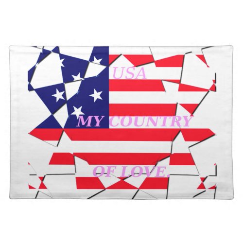 United States of America Flag  Cloth Placemat