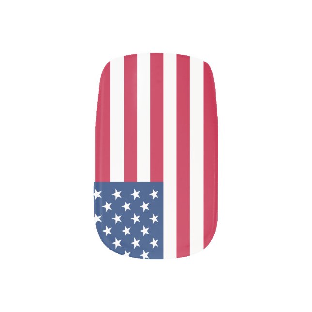 United States of America Flag Minx Nail Wraps (Left Thumb)
