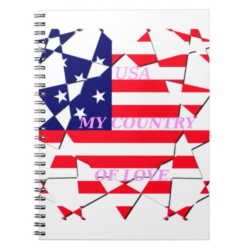 United States of America Flag  Notebook