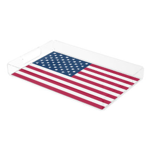 United States of America flag patriotic Acrylic Tray