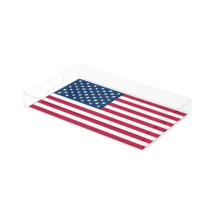 United States of America flag patriotic Acrylic Tray
