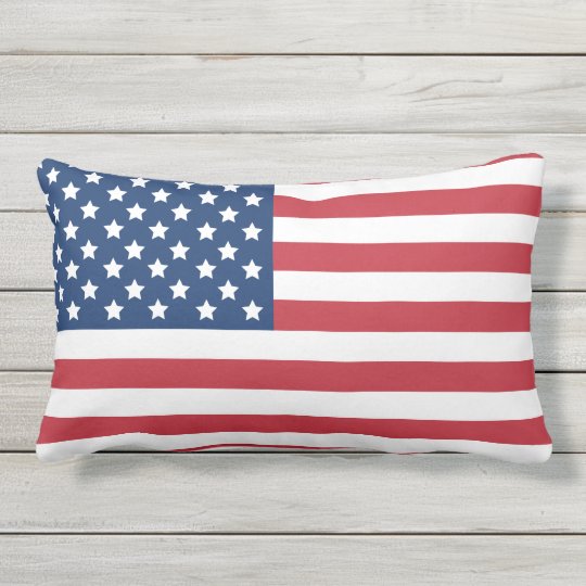 United States of America Flag Patriotic Lumbar Pillow