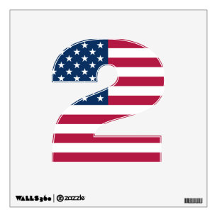 United States of America flag patriotic number Wall Decal