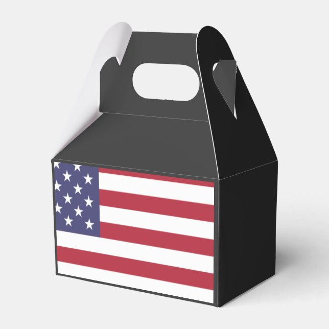 United States of America flag red white and blue Favor Boxes (Front Side)