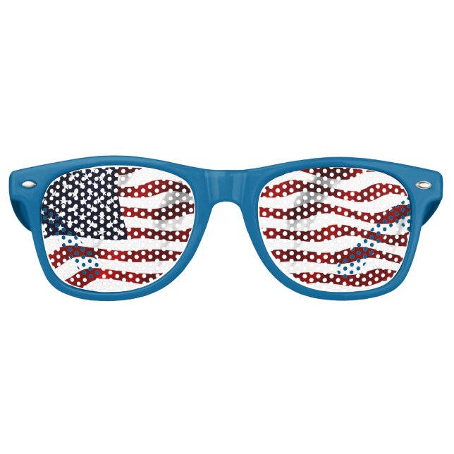 UNITED STATES OF AMERICA FLAG RETRO SUNGLASSES (Front)