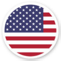 United States of America Flag Round Sticker