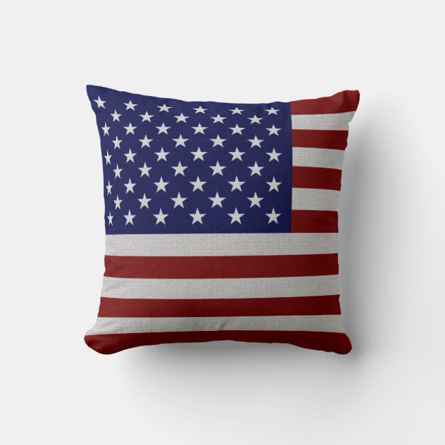 United States of America Flag Vintage Look Pillows (Front)