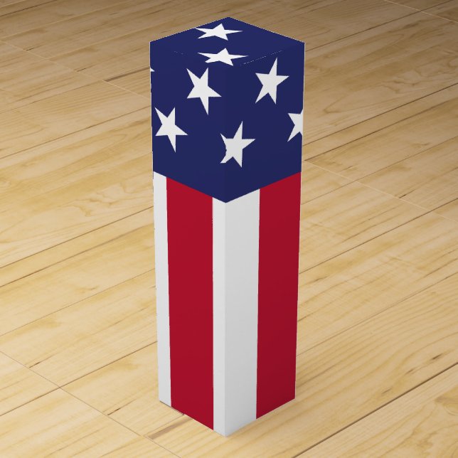 United States of America Flag Wine Box (Front)