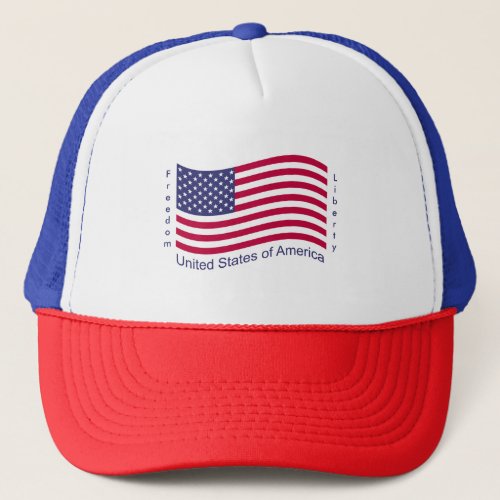 United States of America _ Freedom _ Liberty Trucker Hat