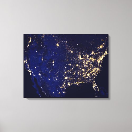 United States Of America From Space Canvas Print