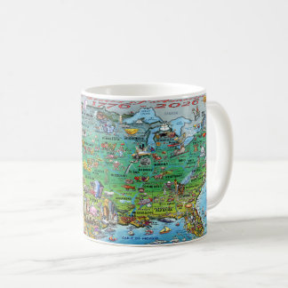United States of America Fun Map Poster Coffee Mug