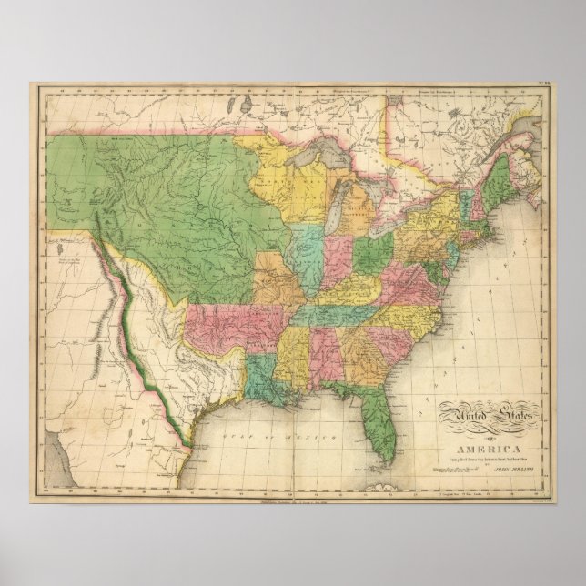 United States of America History Map Poster (Front)