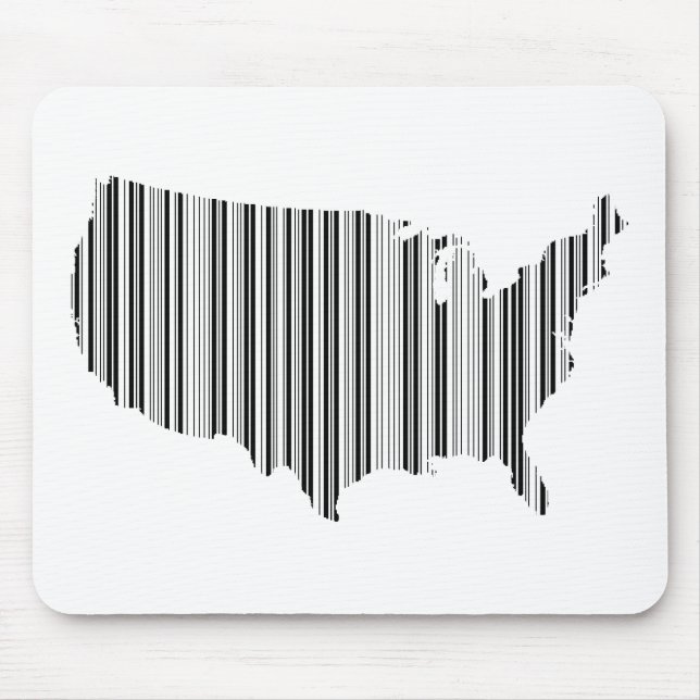 United States of America in Bar Code Mouse Pad (Front)