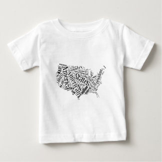 United States of America in Tagxedo Baby T-Shirt