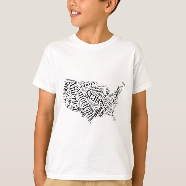 United States of America in Tagxedo T-Shirt (Front)