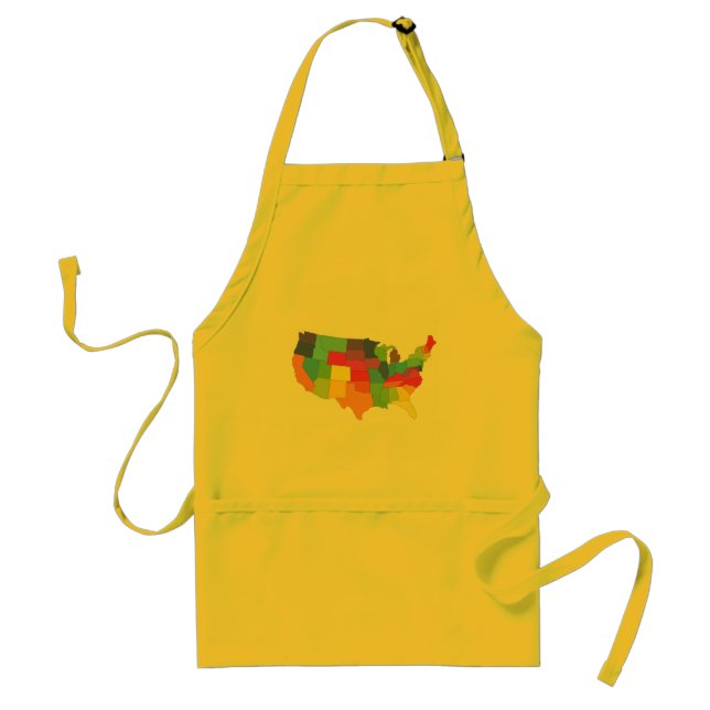 united states of america map adult apron (Front)