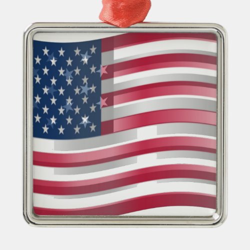 United States of America Metal Ornament