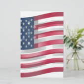 United States of America National Flag Colors Art (Standing Front)